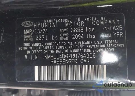 2024 Hyundai Elantra Se from USA, damaged, VIN KMHLL4DG2RU764906